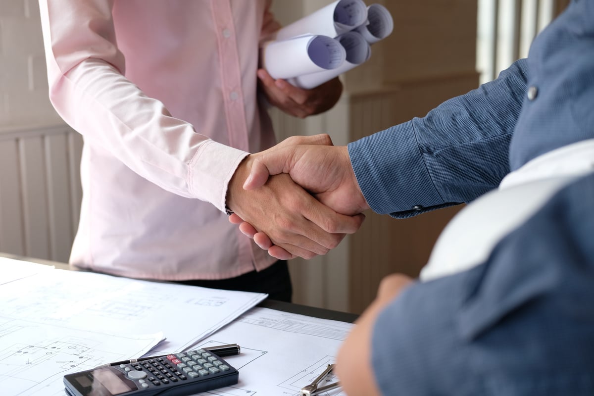 Contractors Shaking Hands 